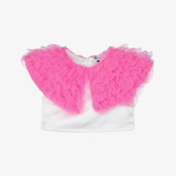 The Tiny Universe-بلوزة ساتان للبنات مع كشكش تول | Childrensalon Outlet