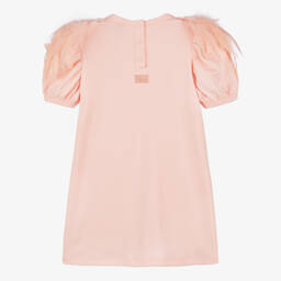 The Tiny Universe-Girls Soft Pink Feathered Dress | Childrensalon Outlet