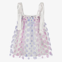 The Tiny Universe-فستان تول للبنات بتطريز زهور | Childrensalon Outlet