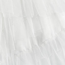 The Tiny Universe-Girls White Asymmetric Tulle Dress | Childrensalon Outlet