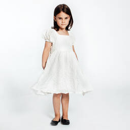 The Tiny Universe-Girls White Crêpe Dress | Childrensalon Outlet