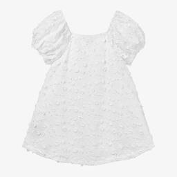 The Tiny Universe-فستان مطرز بورود لون أبيض | Childrensalon Outlet