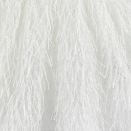 The Tiny Universe-Girls White Fluffy Satin Dress | Childrensalon Outlet