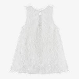 The Tiny Universe-Girls White Fringed Sleeveless Dress | Childrensalon Outlet