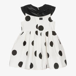 The Tiny Universe-فستان قطن بوبلين لون أبيض | Childrensalon Outlet