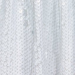 The Tiny Universe-فستان بلا أكمام تول لون أبيض مزين بترتر | Childrensalon Outlet