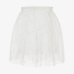 The Tiny Universe-Белая юбка из тюля с блестками для девочек | Childrensalon Outlet