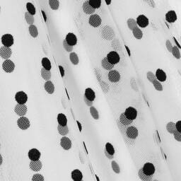 The Tiny Universe-White & Black Polka Dot Tulle Dress | Childrensalon Outlet