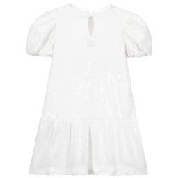 The Tiny Universe-White Sequinned Dress | Childrensalon Outlet