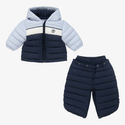 Timberland-Синий зимний комбинезон 2-в-1 для мальчиков | Childrensalon Outlet