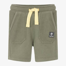 Timberland-Baby Boys Green Cotton Jersey Shorts | Childrensalon Outlet