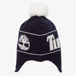 Timberland-قبعة مزيج فيسكوز محبوك لون كحلي للأولاد | Childrensalon Outlet