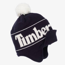Timberland-قبعة مزيج فيسكوز محبوك لون كحلي للأولاد | Childrensalon Outlet