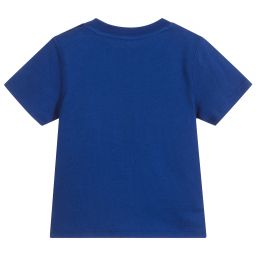 Timberland-تيشيرت أطفال ولادي قطن عضوي لون أزرق | Childrensalon Outlet