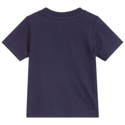 Timberland-Blue Organic Cotton T-Shirt | Childrensalon Outlet