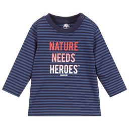 Timberland-Blue Striped Cotton Baby Top | Childrensalon Outlet