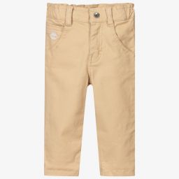 Timberland-Boys Beige Cotton Chinos | Childrensalon Outlet