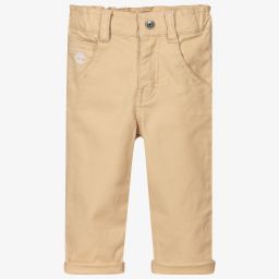Timberland-Boys Beige Cotton Chinos | Childrensalon Outlet