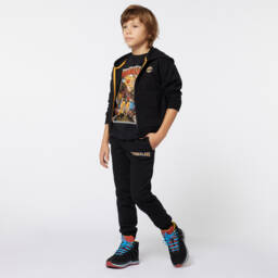 Timberland-توب هودي بسحاب مزيج قطن لون أسود للأولاد | Childrensalon Outlet