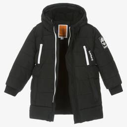 Timberland-Boys Black Water-Repellent Puffer Coat | Childrensalon Outlet