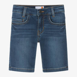 Timberland-شورت قطن جيرسي دنيم لون أزرق للأولاد | Childrensalon Outlet