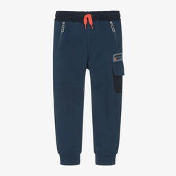 Timberland-Boys Blue Cotton Joggers | Childrensalon Outlet
