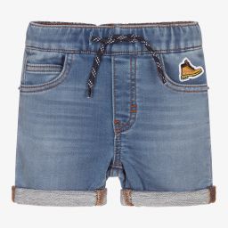 Timberland-Boys Blue Denim Jersey Shorts | Childrensalon Outlet