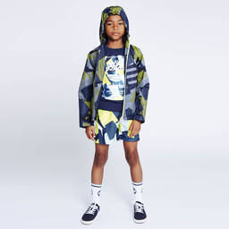 Timberland-Boys Blue & Green Windbreaker Jacket | Childrensalon Outlet