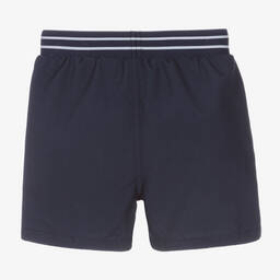 Timberland-Boys Blue Logo Swim Shorts | Childrensalon Outlet