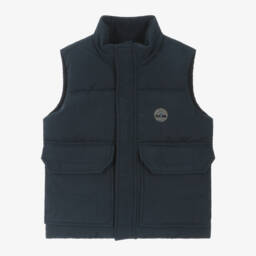 Timberland-Boys Blue Quilted Vest | Childrensalon Outlet