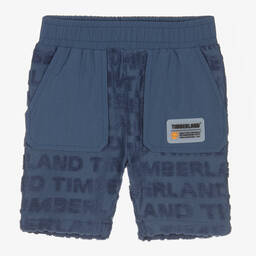 Timberland-Boys Blue Towelling Jersey Shorts | Childrensalon Outlet
