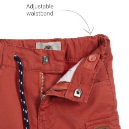 Timberland-شورت أطفال ولادي قطن لون أحمر | Childrensalon Outlet