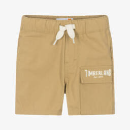 Timberland-Boys Classic Beige Cargo Shorts | Childrensalon Outlet
