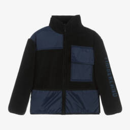 Timberland-Boys Cosy Black Fleece Jacket | Childrensalon Outlet