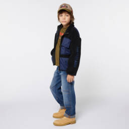 Timberland-Boys Cosy Black Fleece Jacket | Childrensalon Outlet
