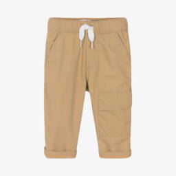 Timberland-Boys Cozy Khaki Canvas Trousers | Childrensalon Outlet