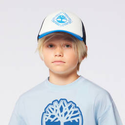 Timberland-Boys Dual-Shade Blue Cap | Childrensalon Outlet