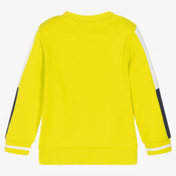 Timberland-Boys Green Cotton Logo Sweatshirt | Childrensalon Outlet