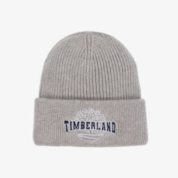 Timberland-Boys Grey Cotton Knit Hat | Childrensalon Outlet