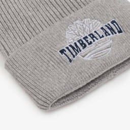 Timberland-Boys Grey Cotton Knit Hat | Childrensalon Outlet