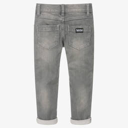 Timberland-جينز سليم- فيت قطن دنيم لون رمادي للأولاد | Childrensalon Outlet