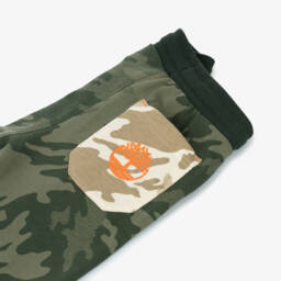 Timberland-Boys Khaki Camo Soft Cotton Joggers | Childrensalon Outlet