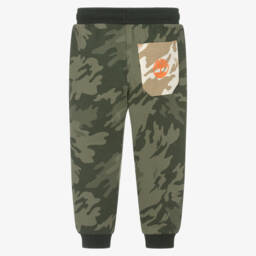 Timberland-Boys Khaki Camo Soft Cotton Joggers | Childrensalon Outlet