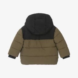 Timberland-Boys Khaki Hooded Puffer Coat | Childrensalon Outlet
