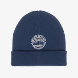 Timberland-Boys Knitted Blue Viscose Hat | Childrensalon Outlet