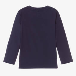 Timberland-Синий хлопковый топ для мальчиков | Childrensalon Outlet