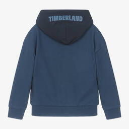 Timberland-Boys Navy Blue Cotton Zip-Up Hoodie | Childrensalon Outlet