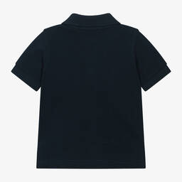 Timberland-توب بولو أطفال ولادي قطن عضوي بيكيه لون كحلي | Childrensalon Outlet