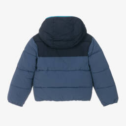 Timberland-Boys Navy Hooded Puffer Coat | Childrensalon Outlet