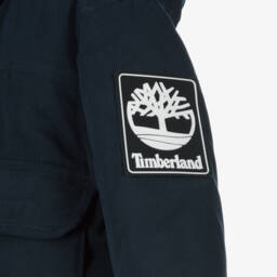 Timberland-Boys Navy Hooded Puffer Jacket | Childrensalon Outlet